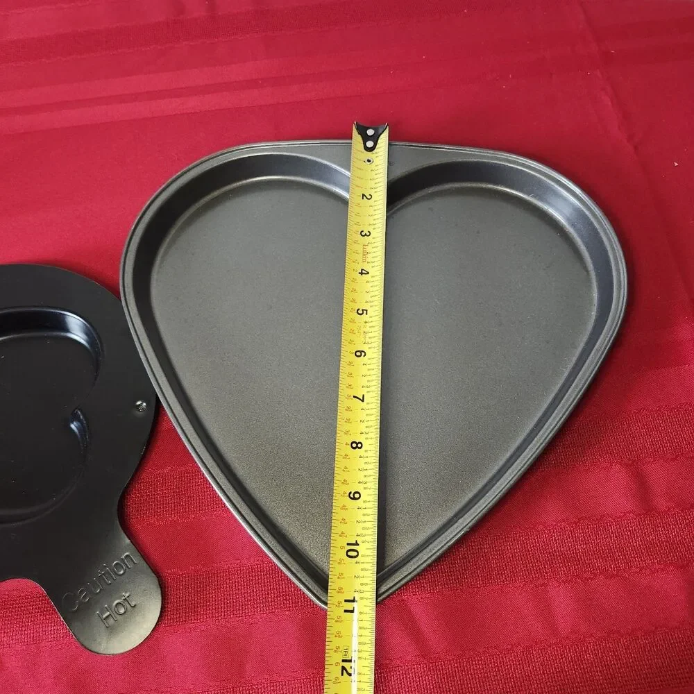Vtg Wilton Heart Cake Pan & Mini Egg Pancake Pan Skillet Lot Nonstick Cooking